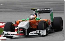 Di Resta al volante della Force India nel gran premio della Malesia 2011