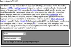 Web-page in VS 2005's Web-designer
