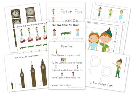 peter pan preschool pack free preschool printables