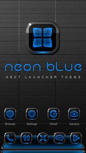 Screenshot Next Launcher Theme Neon Blue v2.40