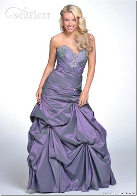 Nicolette, also in Pool Blue and in Silver-Prom dress and ballgown