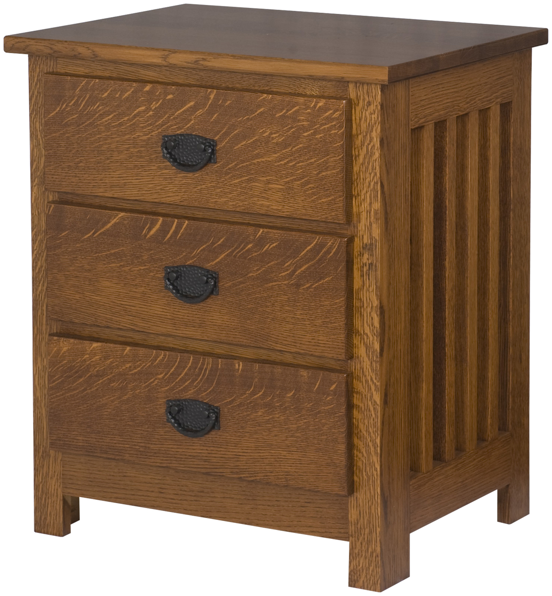 Mission Nightstand With Drawers Solid Wood In The Mission Nightstand With Drawers In Mahogany Oak