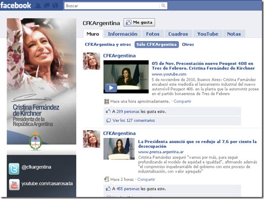 Cristina K y su facebook