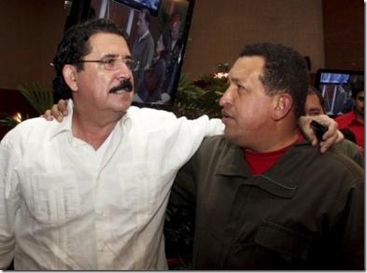 Manuel Zelaya y Hugo Chávez