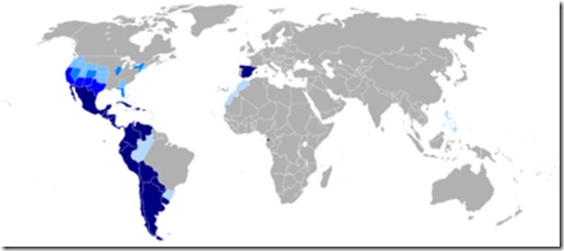 a Mapa paises hispanohablantes