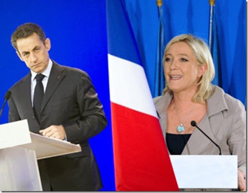 Sarkozy y Le Pen