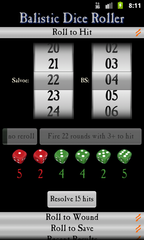 Attack Dice 40k Screen 2