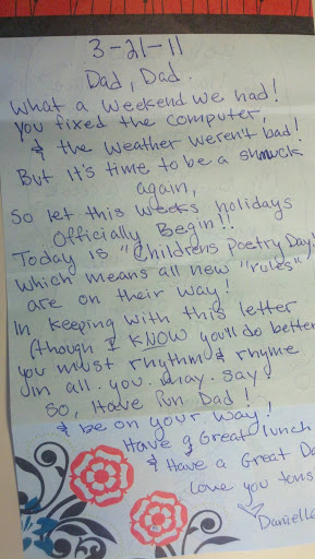 Lunch Notes: Childrens Poetry Day