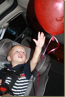 balloon in car