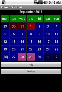 Free Flower calendar APK