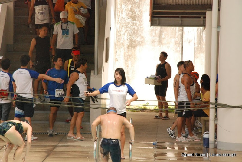 a participant finished in swimming