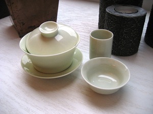 celadon tea ware set