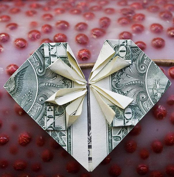 HEART DOLLAR ORIGAMI « EMBROIDERY & ORIGAMI