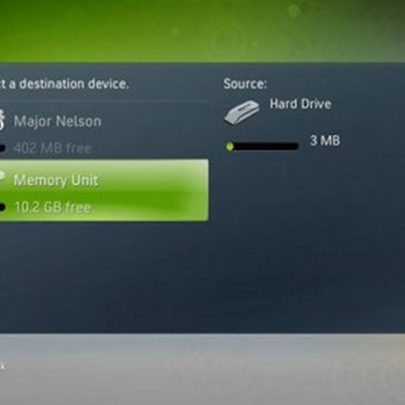 Xbox 360 Armazenará de Dados em Dispositivos USB