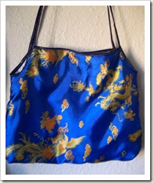 Pretty tote bag made with dragon fabric.