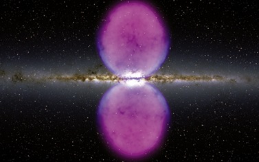 bolhas de raios gama na galáxia