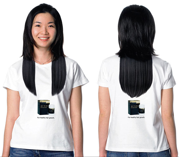 Long Hair T-Shirt Illusion