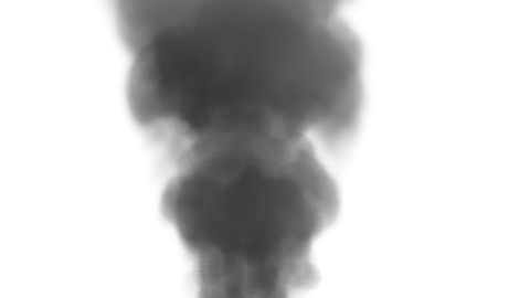 Renderização da fumaça (Gravity: 5; Intensity: 27; Render: None)