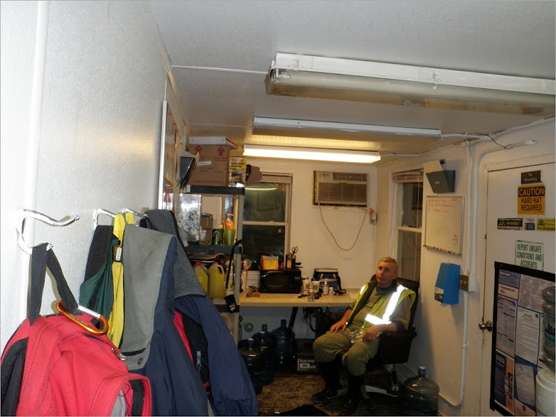 the inside of the dump shack, yes that is me and the expression is bordem