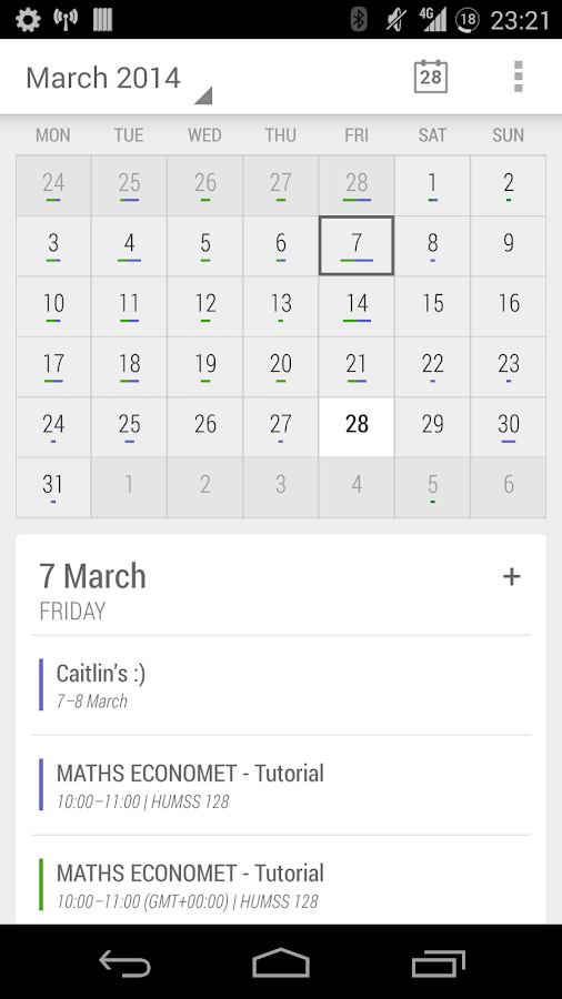 Today Calendar Beta - screenshot