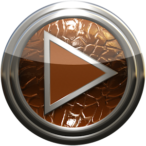 Poweramp skin orange lizard logo