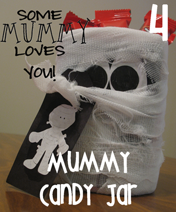 4 Mummy Candy Jar