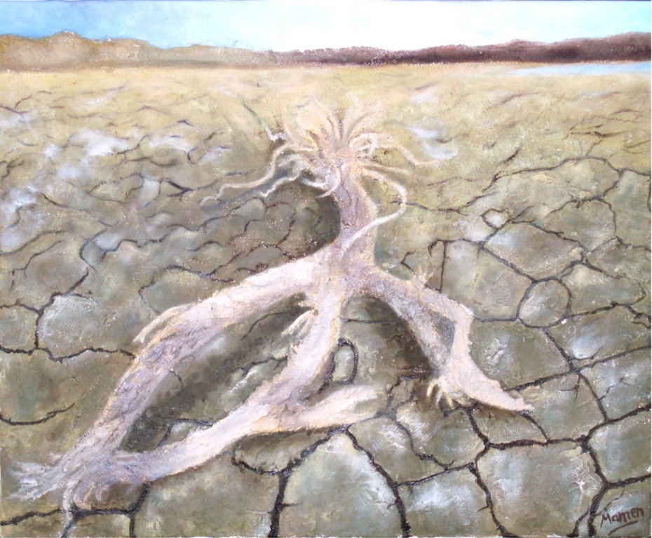 [sequía pantano del Rosarito AVILA- collage arenas óleo sobre lienzo[4].jpg]