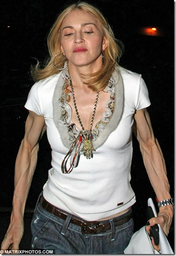 Madonna and her creepy arms