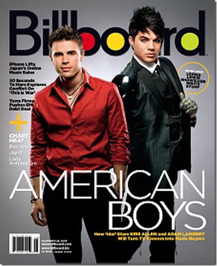 Kris Allen Adam Lambert Billboard Cover