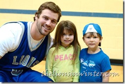 Drew Stanton of the Detroit Lions at the Lions vs. Lansing Firefighters charity basketball game.