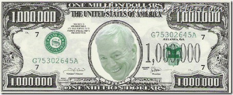 The Jerry Jones million-dollar bill. A thelionsinwinter.com joint.