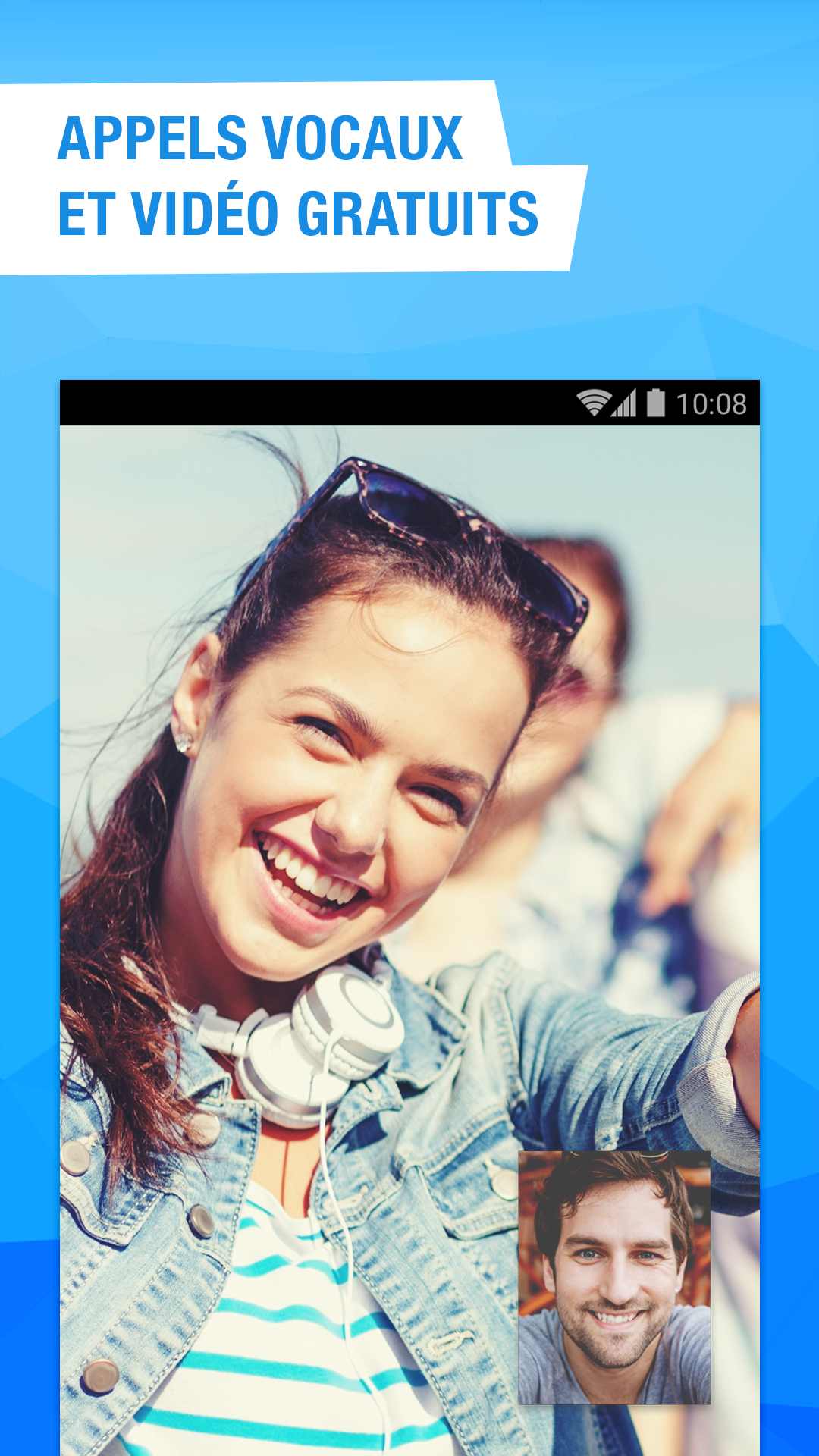 Android application video calls and chat screenshort