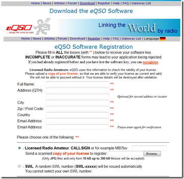 EQSO register