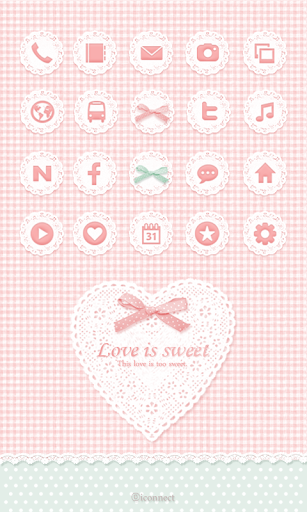 Love is sweet icon Theme