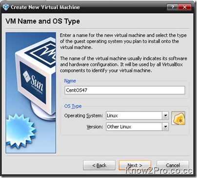 สร้าง Virtual Machine ใน VirtualBox เพื่อติดตั้ง CentOS 4.7