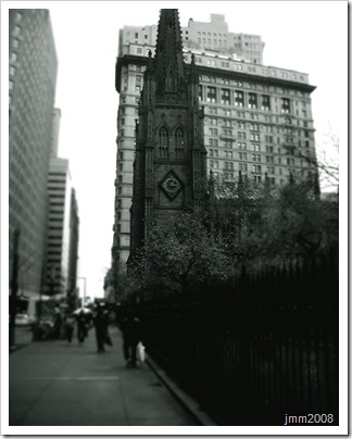 Manhattan New York Church Black and White Photography