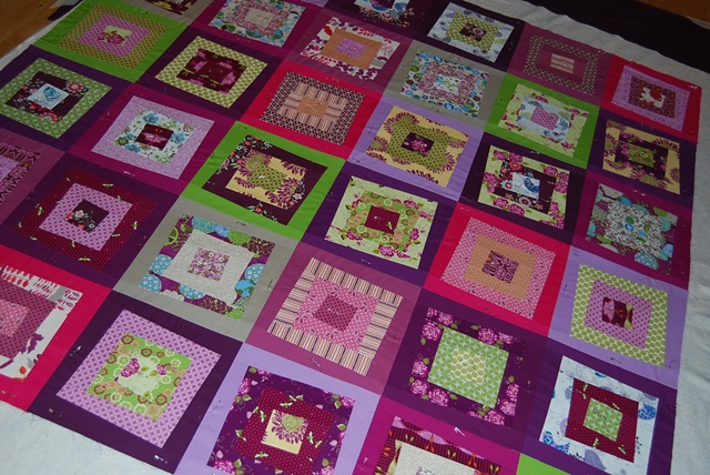 Alison's quilt on floor