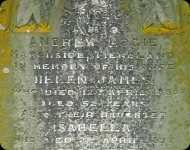 James Helen Loige headstone Bellie Cemetery 25Feb2006