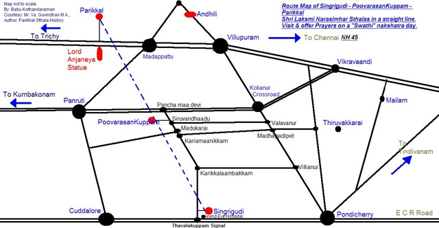 [Shri Lakshmi Narasimhar Singrigudi PoovarasanKuppam Parikkal Route Map.jpg]