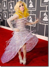Singer Lady Gaga arrives at the 52nd Annual GRAMMY Awards held at Staples Center on January 31, 2010 in Los Angeles, California.