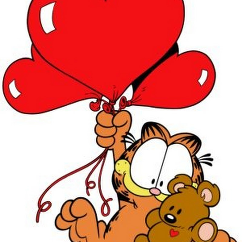 Garfield con corazones san Valentín