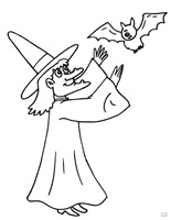 Jugarycolorear.com Witch-with-bat-2