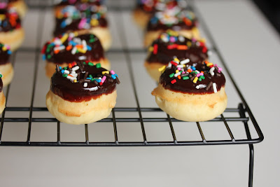 Mini baked donuts with sprinkles