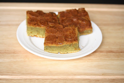 close-up photo of a plate of mochi cake slices