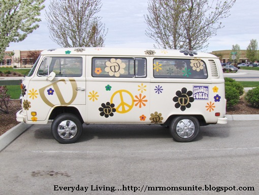 photo of a hippie van