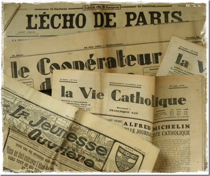 Vintage French Newspapers $12