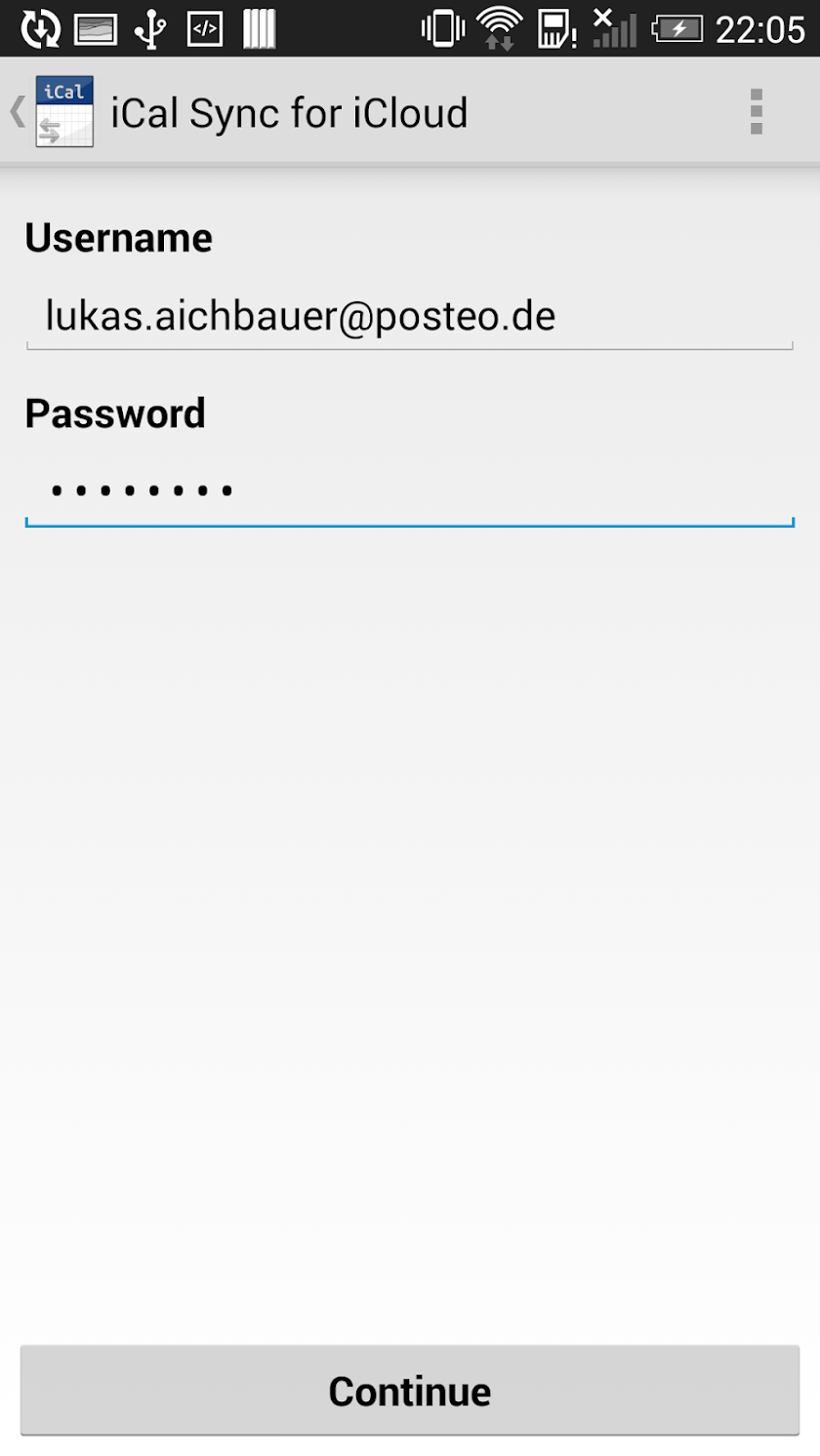 iCal Sync for iCloud Screen 2
