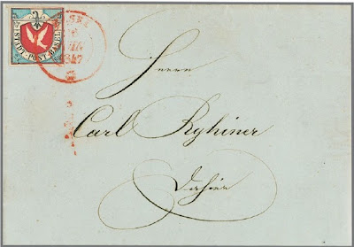 La colombe de Bâle, sur lettre