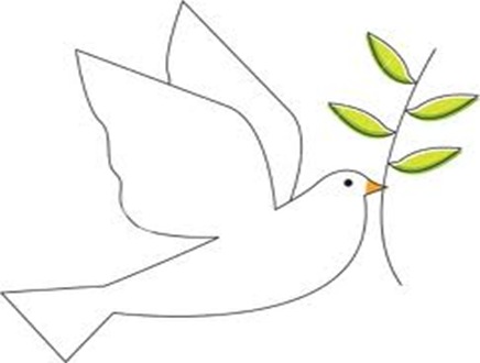 Simbolo de paz paloma olivo Haz la paz y no la guerra