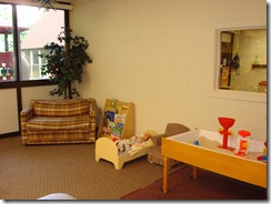 Reading Area and Sensory Table